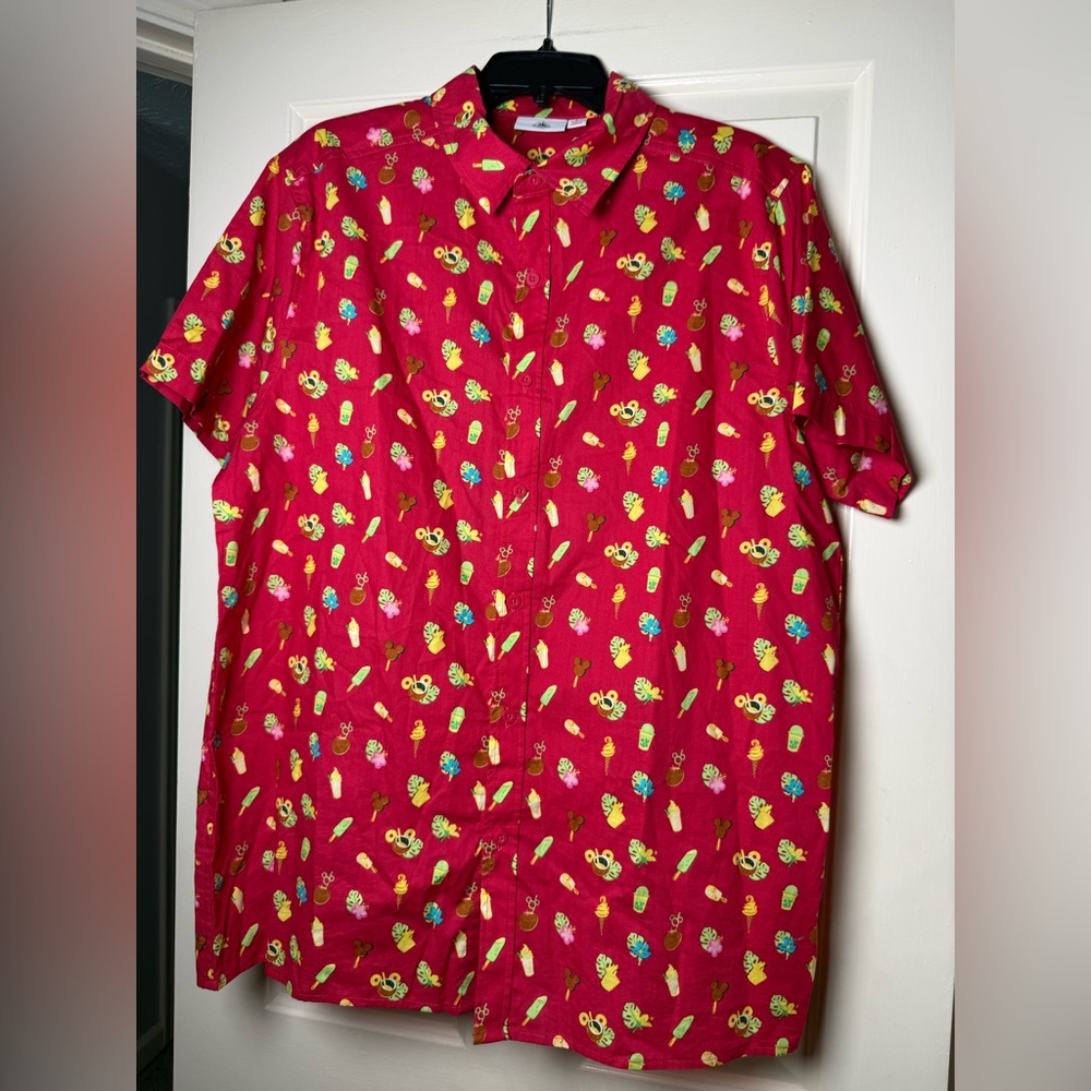 Disney Parks Aloha Polynesian Snacks‎ & Treats Button Down Shirt